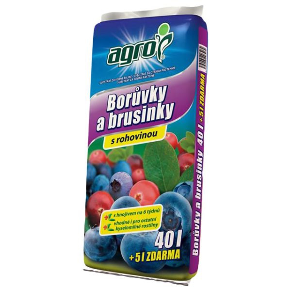 AGRO Substrát na čučoriedky a brusnice 40l + 5l zdarma