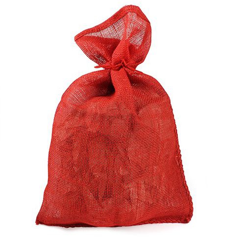 Jutové vrece červené 26x30cm