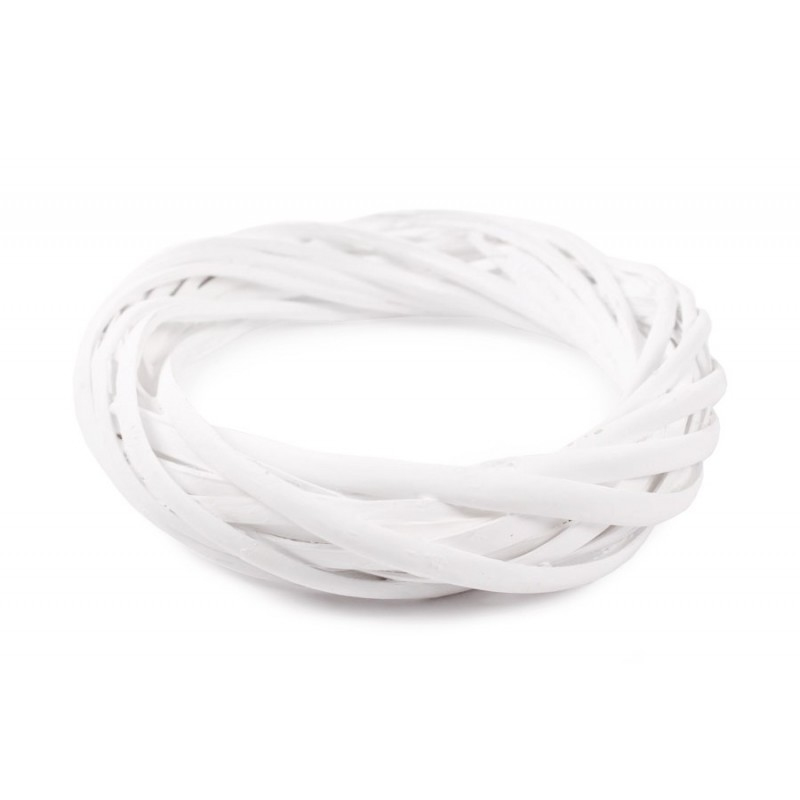 Prútený veniec biely 20cm
