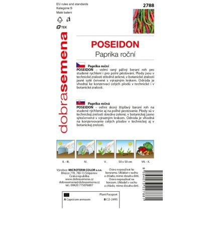 Dobrá semena Paprika baraní roh štiplavá ´Poseidon´
