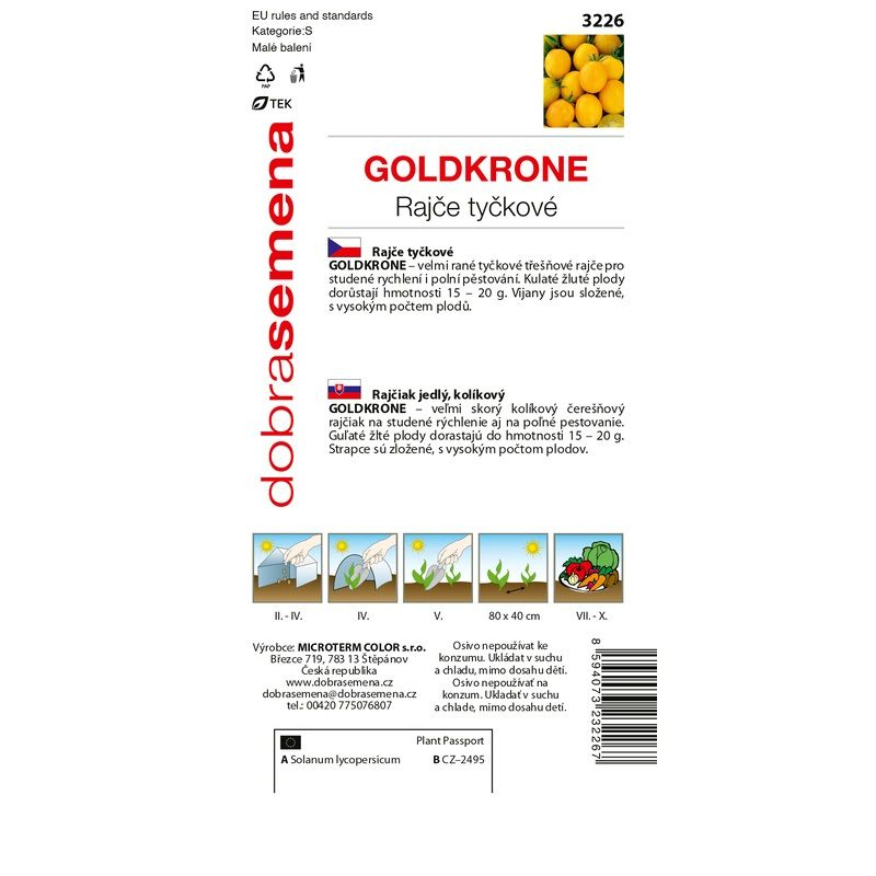 Dobrá semena Rajčiak kolíkový ´Goldkrone´