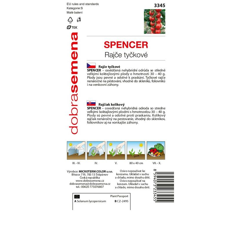 Dobrá semena Rajčiak kolíkový ´Spencer´