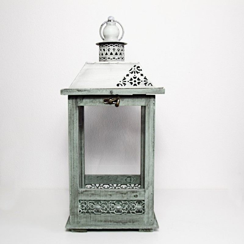 Lampáš drevený zelený