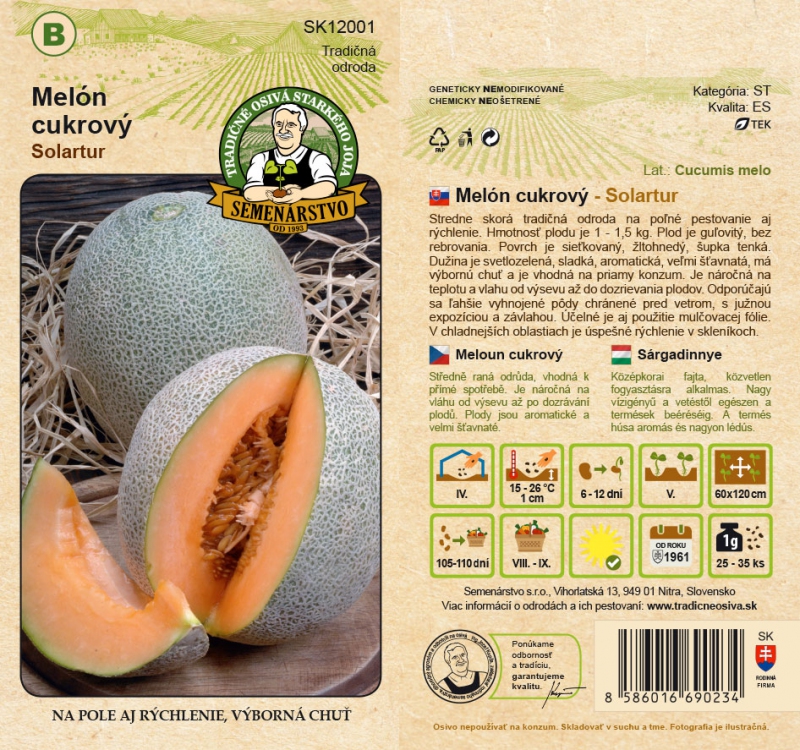 Semenárstvo Melón cukrový ´Solartur´