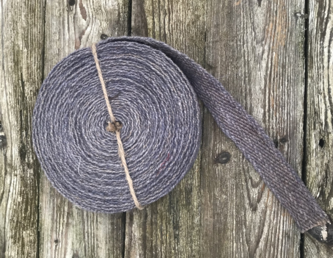 Jutová stuha modro - hnedá 3cmx10m