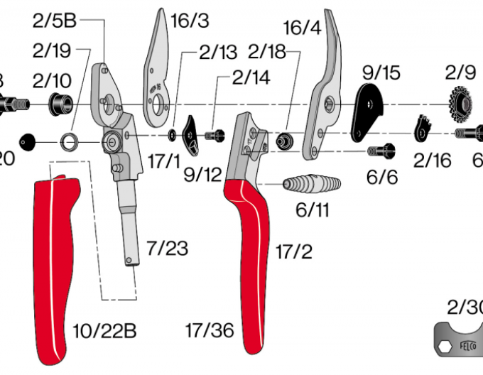 Felco 6/6 skrutka protiostria