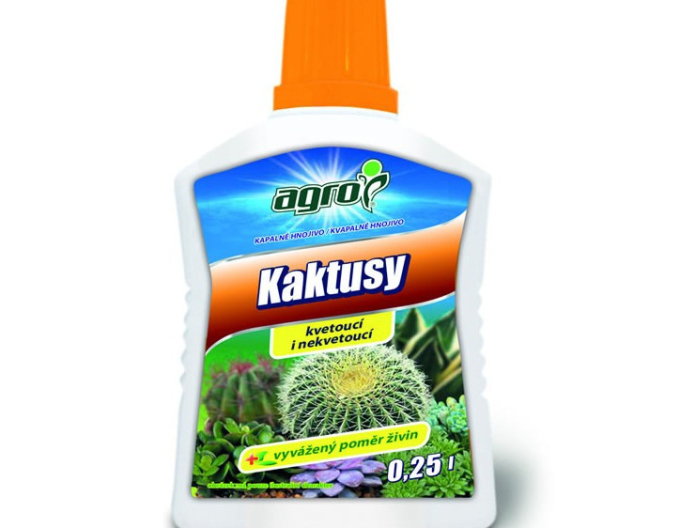 Agro kvapalné hnojivo na kaktusy a sukulenty 0,25l