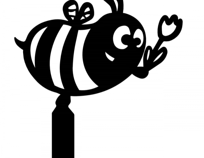Záhradný zápich – včela 15cm