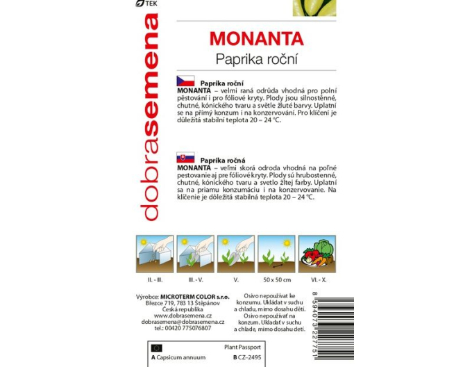 Dobrá semena Paprika ročná ´Monanta´