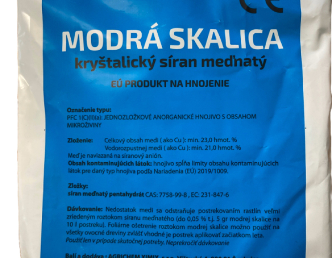 Agrichem Modrá skalica - síran meďnatý 0,5kg