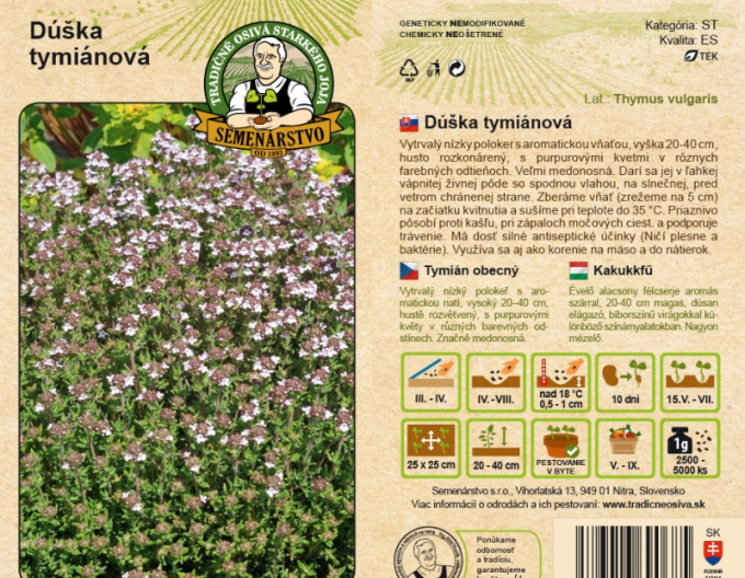 Semenárstvo Dúška tymiánová
